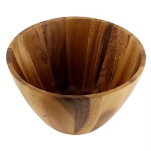 Cuenco de madera decorativo gratis en acabado pulido natural para el hogar, hoteles y restaurantes Cuenco de madera personalizado de glowin fashion - Product Image 4