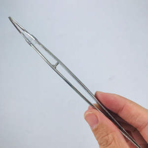 Pinces à épiler Splinter 12 cm courbées, pinces chirurgicales de dissection, pinces à bijoux, instruments chirurgicaux dentelés par SurgiRight - Product Image 2