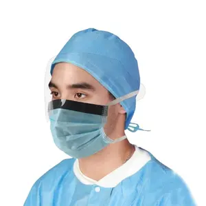 Máscara facial descartável com protetor médico descartável protetor facial médico anti-respingos