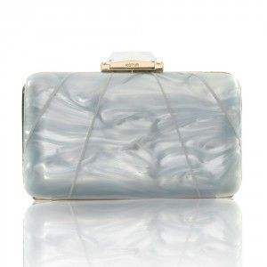 Resin <b>Clutch</b> <b>Bag</b> Resin <b>Clutch</b> Handbag Resin <b>Bag</b> for Women for off <b>White</b> Color Brass Chain with Knob Design - Product Image 5