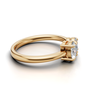 IGI Certified Lab Grown Diamond Toi Et Moi <b>Ring</b> 18K Yellow / White & Rose Gold Oval Shape Engagement <b>Ring</b> For Women - Product Image 4