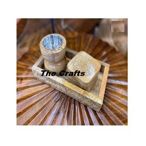 Two Different Sizes Mabkhars Incense <b>Burner</b> Handmade Wooden And Metal Mubkhar For Wedding Fragrance Use - Product Image 4