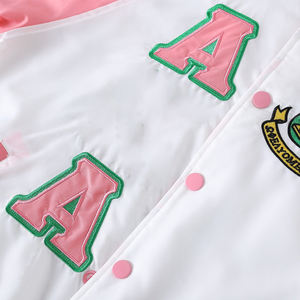 Chaqueta de Satén AKA Personalizada de Alta Calidad para Hermandades y Fraternidades, Diseño Personalizado, Chaquetas Griegas AKA, Diseño Griego para AKA - Product Image 6