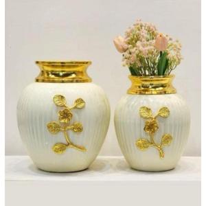 Prix de gros Vase de centre de table en métal Pots de fleurs de haute qualité Présentoir de table de bureau à domicile Vase à fleurs Conceptions en émail - Product Image 6
