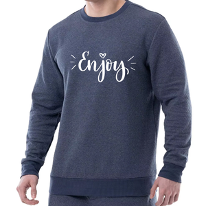 เสื้อฮู้ดดี้ผู้ชายทรงปกติ ผ้าฝ้าย 100% คอกลม ปักโลโก้ด้านหน้าตามสั่ง เสื้อสเวตเชิ้ตแบบสวมหัวสำหรับฤดูหนาว ปรับแต่งได้ - Product Image 3