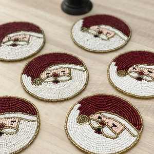 MS HANDICRAFT Handmade Classic Beaded <b>Coasters</b>-Portable Church & Religious <b>Drink</b> <b>Coasters</b> with Polyester Backing (4x4 Inch) - Product Image 4