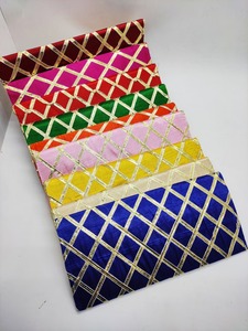 Shagun Gift Envelope Traditional Indian Wedding Cash Assorted Color <b>Gota</b> Fabric Money Lifafa Haldi / Mehndi Coin Pouch Favor - Product Image 4