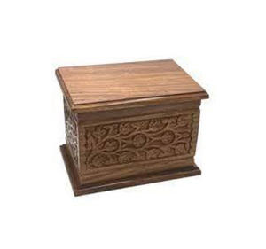 Urnes funéraires en bois marron de style américain moderne faites à la main de super qualité pour hommes femmes adultes Logo personnalisé décoratif disponible - Product Image 3