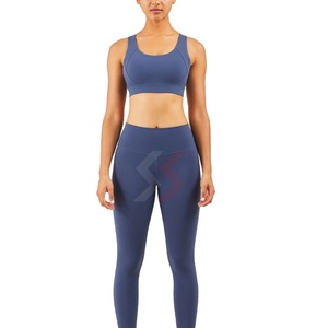 Logo sur mesure Ensembles de yoga pour femmes d'entraînement Ensemble de yoga pour femmes taille haute avec tailles réglables en vrac Quantité Prix bon marché - Product Image 6