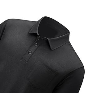 เสื้อโปโลผ้าโพลีเอสเตอร์สำหรับผู้ชายเสื้อกอล์ฟผ้าสแปนเด็กซ์เสื้อโปโลสำหรับผู้ชายเสื้อโปโลแบบว่างเปล่าออกแบบโลโก้ได้ตามต้องการ - Product Image 6