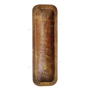 High Quality Wholesale Supply Vintage Brown Color Rectangular Shape Wooden <b>Dough</b> <b>Bowl</b> for Home, Restaurants & Hotel - Product Image 1