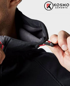 เสื้อแจ็คเก็ตกันลมคอตั้งสไตล์ไฮสตรีทพร้อมซิปโลโก้ลูกค้า OEM - Product Image 6