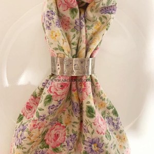 Anneaux de serviette en métal élégants, accessoires de table pour hôtel, maison, dîner, vaisselle, anneaux porte-serviettes, fournitures - Product Image 1