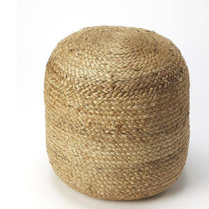 Best Seller Natural Woven Round Seagrass Ottoman Decor Home OEM Accepted Ottoman Coffee <b>Table</b> from Vietnam Factory - Product Image 1