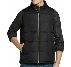 Veste d'hiver réversible sans manches pour hommes en polyester épais respirant et chaud rembourrage en coton 3D logo personnalisé pour adultes - Product Image 4