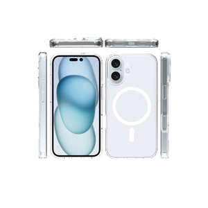 Coque rigide transparente Premium en PC gaufré pour MagSafe pour Apple iPhone 16 Plus - Design de protection luxueux et élégant - Product Image 4