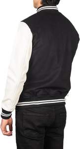 Men's Wool Varsity Jacket with <b>Leather</b> Sleeves for Baseball & <b>Basketball</b> Letterman Men's-Women's Wear - Product Image 6