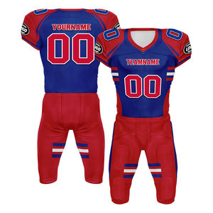 Maillots de football américain personnalisés à col en V pour club de jeunes, en tissu polyester, imprimés par sublimation, ensemble de compression en gros - Product Image 5