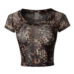 Crop top pour femme de haute qualité en polyester/coton, écologique, séchage rapide, style vintage, t-shirt de fitness, vêtements streetwear, hauts - Product Image 4
