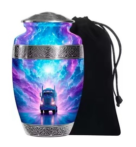 Urne de crémation personnalisable pour adultes, mémorial en métal de style américain pour le stockage des cendres avec options de gravure et d'impression - Product Image 2
