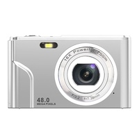 Cámara DE VIDEO 4K HD 48MP 16X Zoom digital, enfoque automático, cámara web portátil compatible, ideal para niños/principiantes