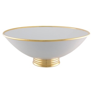 ชามแก้วผสมอาหารผลไม้หรือเสิร์ฟผลไม้แบบอเนกประสงค์ทำจากโลหะสีทอง - Product Image 5