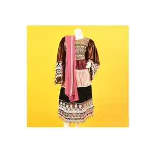 Лидер продаж 2023, традиционное пакистанское модное афганское платье, свадебная одежда, костюм из 3 предметов с афганским вышивкой
