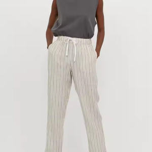 Logotipo personalizado Hombres Mujeres Pantalones de chándal Pantalones de algodón de impresión Pantalones de chándal de pierna ancha de cintura alta Precio al por mayor - Product Image 1