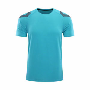 Gimnasio Fitness venta al por mayor superventas Color sólido personalizado hombres camisetas logotipo personalizado diseño manga corta Camiseta cuello redondo Hombre 2024 - Product Image 1