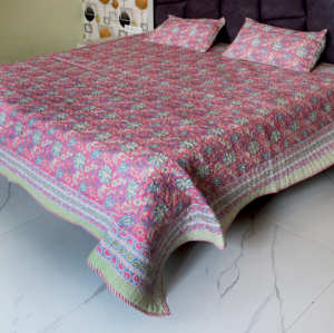 Couette de broderie florale de designer 100% décorations de lit en coton biologique pour la maison et l'hôtel - Product Image 5