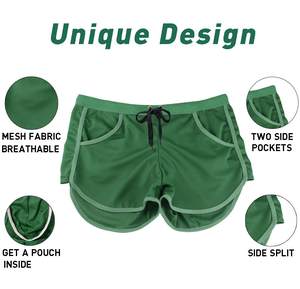 Alta calidad personalizado gimnasio Super suave transpirable Joggers malla pantalones cortos Casual liso Fitness pantalones cortos entrenamiento verano algodón pantalones cortos - Product Image 6