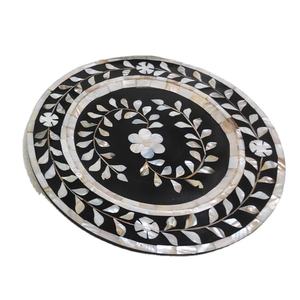 Bandeja con incrustaciones de mopa hecha a mano, bandeja rectangular decorativa para servir madre de perla, la mejor decoración para el hogar, incrustación India - Product Image 1