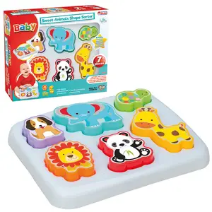 形状分类器甜动物块玩具儿童和婴儿创意游戏几何堆叠3D拼图教育幼儿幼儿园