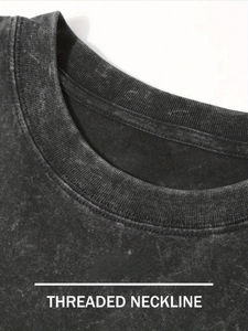 เสื้อยืดแขนสั้นผู้ชาย ผ้าฝ้าย 100% น้ำหนักเบา ซักย้อมแบบแอซิด ระบายอากาศได้ดี เป็นมิตรกับสิ่งแวดล้อม แห้งเร็ว ลายเรียบ ดีไซน์ทันสมัย - Product Image 5