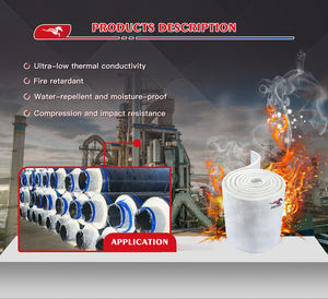 Couverture en aérogel à faible conductivité thermique, ignifuge, imperméable, en rouleau, avec approvisionnement direct usine pour toiture et <span class=keywords><strong>murs</strong></span> - Product Image 2