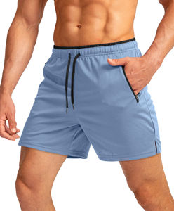 Pantalones cortos deportivos de gimnasio de cintura para hombre de verano de calidad superior Pantalones cortos de Jogger personalizados al por mayor con patrón sólido - Product Image 4