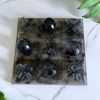 Jeux tic tac toe en marbre marron et blanc parfaits pour les cadeaux d'anniversaire prix bon marché disponible en gros