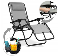 Chaise longue pliante moderne et portable la plus vendue, chaise de jardin, de piscine ou de patio, à gravité zéro