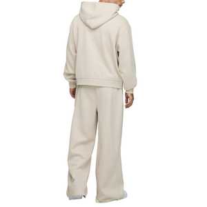 Ensemble de sweat-shirt à capuche à fermeture éclair en deux pièces en coton 100% poids lourd 430 g/m² pour hommes, sweat-shirts et pantalons de survêtement de haute qualité personnalisés pour l'hiver - Product Image 6