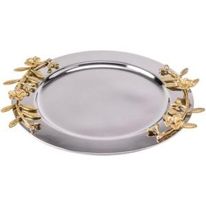 Plateau de service en acier inoxydable de qualité supérieure vintage avec poignées de travail en or forme et taille personnalisées plateau de service pour la cuisine - Product Image 1
