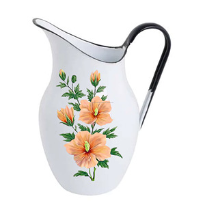 Vente en gros de carafe à eau en métal artisanal avec fleurs en émail, pour le lait, les cocktails et l'eau, prix et emballage personnalisés - Product Image 4