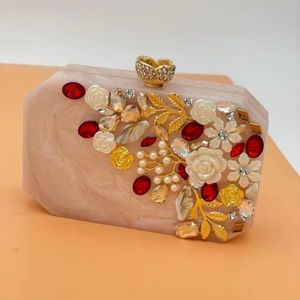 SMART LINKED Handmade Eco-friendly Resin Clutch Luxury Designer Purse Customizable High Quality Best Price Decorative Design - Product Image 1