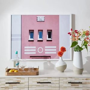 Bandeja para servir redonda de madera de acacia con borde vivo grande, bandeja otomana multiusos para desayuno, decoración del hogar y uso de exhibición - Product Image 2