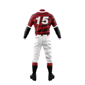 Conjuntos de uniformes de béisbol transpirables que absorben la humedad de alta calidad con estampado personalizado Color sólido secado rápido antiarrugas sublimado 100% - Product Image 5
