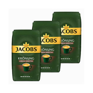 Crema Kraftig Jacobs Kronung Granos de café Premium Fuerte Tostado Aromático Espresso Mezcla Sabor equilibrado Café de grano entero Paquete de 1kg - Product Image 5