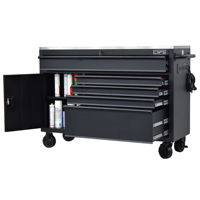 Armoire à outils mobile en fer à 5 tiroirs de 113,5 cm de large avec roulettes, serrure à clé, plan de travail personnalisable, ODM/OEM CSPS Vietnam