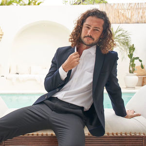 Poncho de Punto Grueso Ajustado para Hombre BEAM Premium, 2 Botones, Impermeable, Secado Rápido, Transpirable, Ecológico, Mezcla de Rayón y Poliéster, CBM35 - Product Image 3