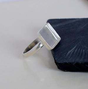 Bague en argent 925 sertie de pierres, collier 3x3 30x30 MM, forme triangulaire, sertie de pierres, collier vide, collier DIY, création Jessica - Product Image 2