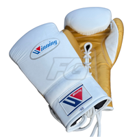 Guantes de Boxeo para Adultos, de Cuero Vacuno, con Cordones, Correa de Muñeca Ajustable, Elásticos, Transpirables, de Secado Rápido, Personalizables, Antideslizantes