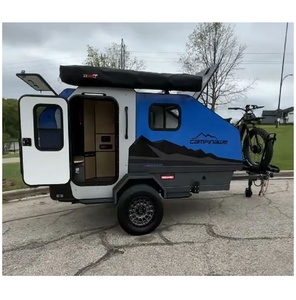 Caravane compacte légère pour le camping, camping-car de voyage pour les sorties en famille avec espace de couchage et de séjour - Product Image 1